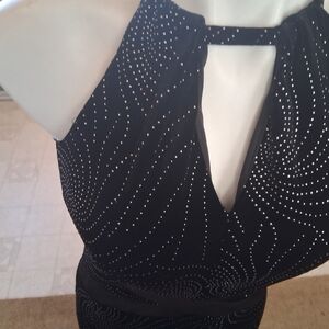 Scarlett Black Dress with Silver Accents